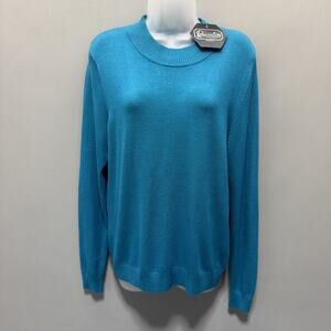 Vintage Rochelle California Blue Crew Neck Long Sleeve Soft sweater size S New